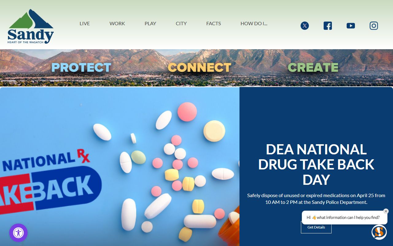 Sandy City official website white pages public records