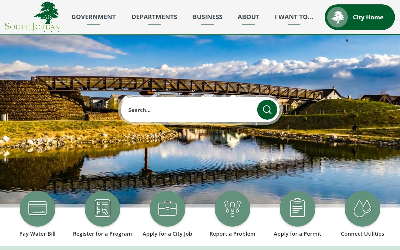 South Jordan City official website white pages records