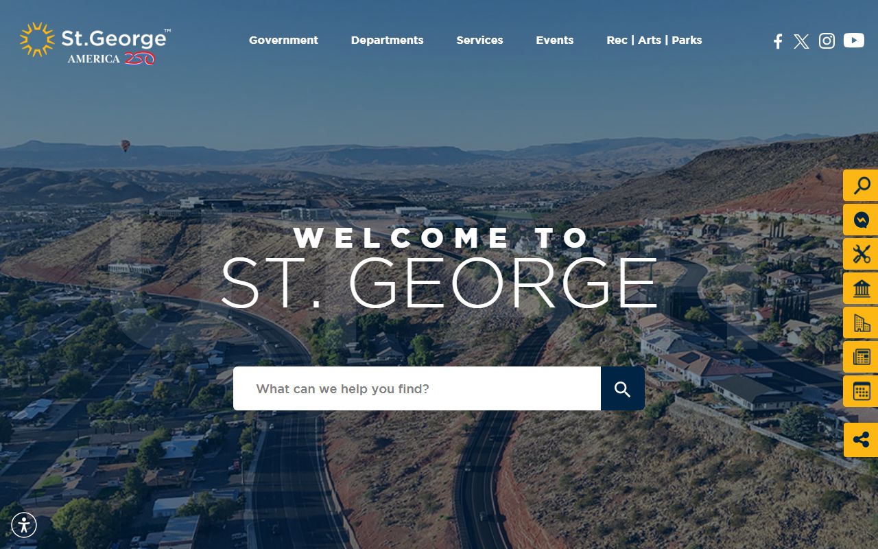 St. George City official website white pages
