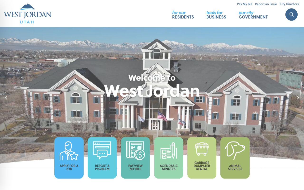 West Jordan official website white pages resources