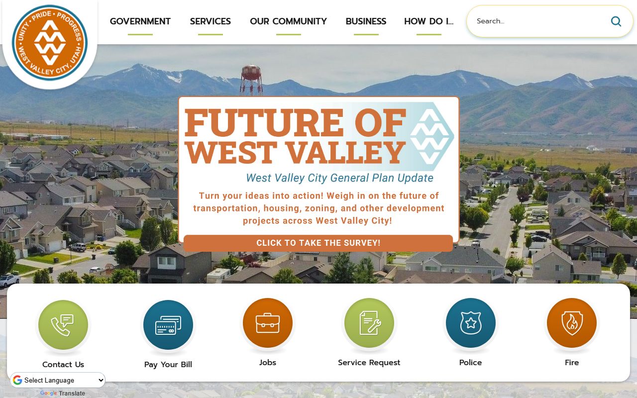 West Valley City official website white pages records