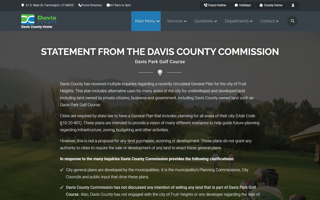 Davis County official website white pages