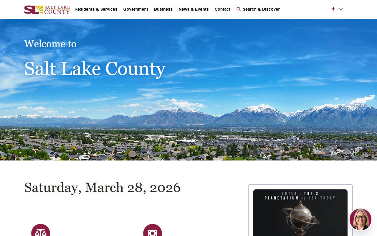 Salt Lake County official website white pages records
