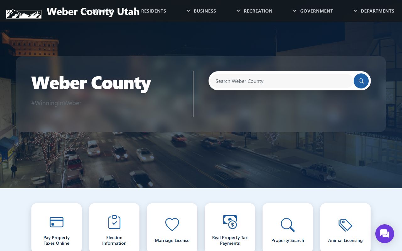 Weber County official website white pages records