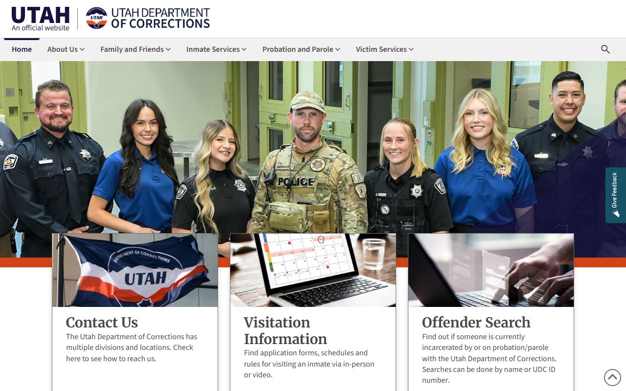 Utah Department of Corrections public records white pages