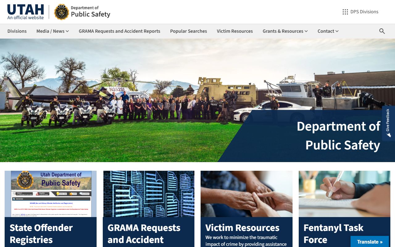 Utah Department of Public Safety white pages search